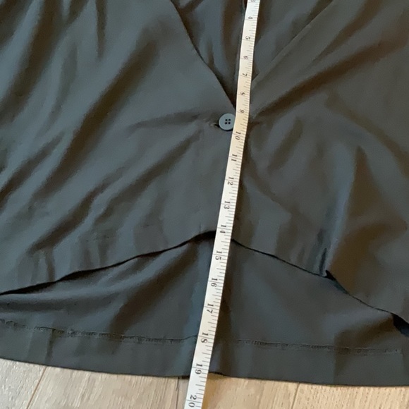 Organic Cotton Charcoal Grey one Button Short Bolero. - Picture 6 of 8